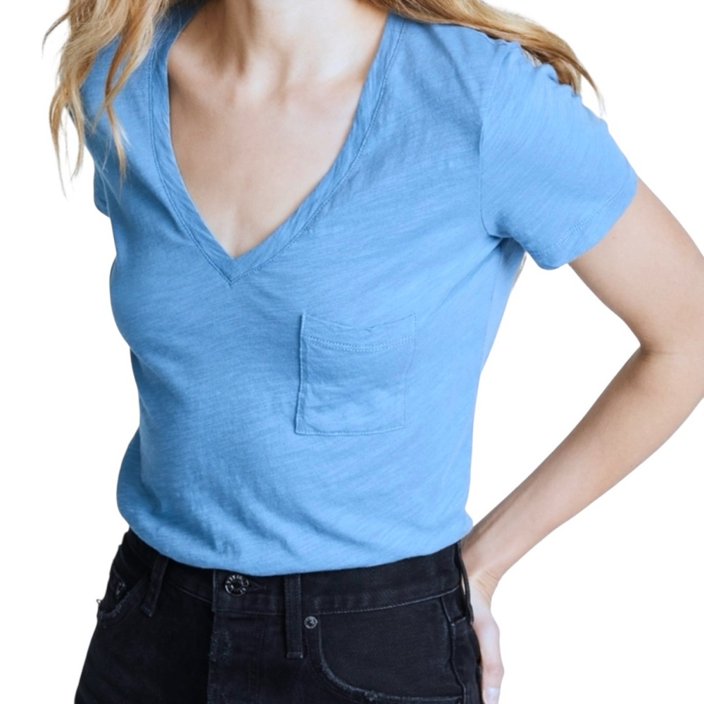 Madewell Whisper Cotton V-Neck Pocket Tee
